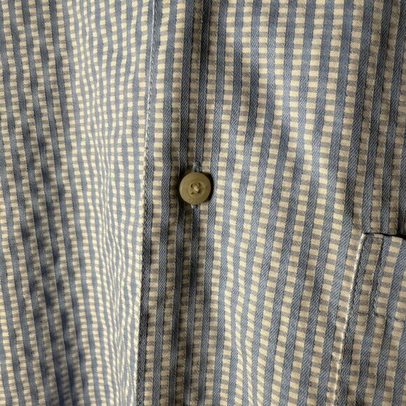 Bugatchi Uomo Short Sleeve Button Down Blue & White Check Sz XL - Picture 5 of 7